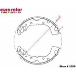 Order Patins de frein arrière neufs par EUROROTOR - 1059 For Your Vehicle