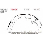 Order Rear New Brake Shoes by EUROROTOR - 445R For Your Vehicle