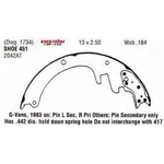 Order Rear New Brake Shoes by EUROROTOR - 451R For Your Vehicle
