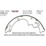 Order Rear New Brake Shoes by EUROROTOR - 514R For Your Vehicle