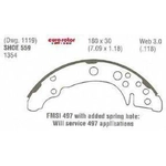 Order Rear New Brake Shoes by EUROROTOR - 559 For Your Vehicle