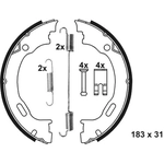 Order Rear Parking Brake Shoes by ATE - 654014 For Your Vehicle