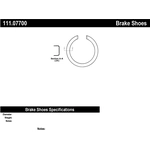 Order Rear Parking Brake Shoes by CENTRIC PARTS - 111.07700 For Your Vehicle