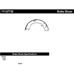 Order Rear Parking Brake Shoes by CENTRIC PARTS - 111.07730 For Your Vehicle