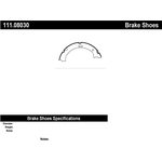 Order Rear Parking Brake Shoes by CENTRIC PARTS - 111.08030 For Your Vehicle