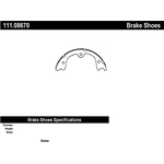 Order Rear Parking Brake Shoes by CENTRIC PARTS - 111.08670 For Your Vehicle