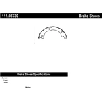 Order Rear Parking Brake Shoes by CENTRIC PARTS - 111.08730 For Your Vehicle