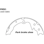 Order Rear Parking Brake Shoes by CENTRIC PARTS - 111.08850 For Your Vehicle