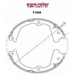 Order Patins de frein de stationnement arrière par EUROROTOR - 1104 For Your Vehicle
