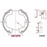 Order Rear Parking Brake Shoes by EUROROTOR - 1117 For Your Vehicle