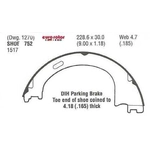 Order EUROROTOR - 752 - Rear Parking Brake Shoes For Your Vehicle
