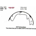 Order Rear Parking Brake Shoes by EUROROTOR - 758 For Your Vehicle