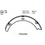 Order EUROROTOR - 816 - Rear Parking Brake Shoes For Your Vehicle