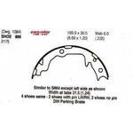 Order EUROROTOR - 886 - Rear Parking Brake Shoes For Your Vehicle