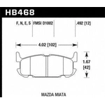 Order Rear Premium Pads by HAWK PERFORMANCE - HB468E.492 For Your Vehicle