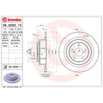 Order Rear Premium Rotor by BREMBO - 08.9093.11 For Your Vehicle