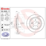 Order Rear Premium Rotor by BREMBO - 08.D220.11 (1 Qty) For Your Vehicle