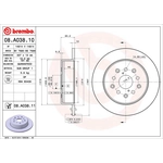 Order Rear Premium Rotor by BREMBO - 08.A038.11 For Your Vehicle