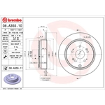 Order Rear Premium Rotor by BREMBO - 08.A355.11 For Your Vehicle