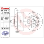 Order Rear Premium Rotor by BREMBO - 08.A540.11 For Your Vehicle