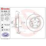 Order Rear Premium Rotor by BREMBO - 08.B649.11 For Your Vehicle