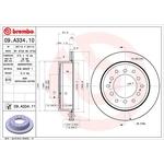 Order Rear Premium Rotor by BREMBO - 09.A334.11 For Your Vehicle
