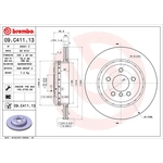 Order Rear Premium Rotor by BREMBO - 09.C411.13 For Your Vehicle