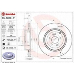 Order Rear Premium Rotor by BREMBO - 09.D028.11 (1 Qty) For Your Vehicle