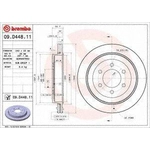 Order Rear Premium Rotor by BREMBO - 09.D448.11 For Your Vehicle