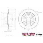 Order Rear Premium Rotor by EUROROTOR - 54155 For Your Vehicle