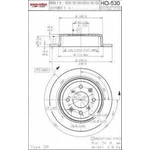 Order Rear Premium Rotor by EUROROTOR - HO530 For Your Vehicle
