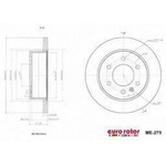 Order Rear Premium Rotor by EUROROTOR - ME275 For Your Vehicle