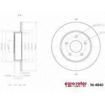 Order Rear Premium Rotor by EUROROTOR - NI4040 For Your Vehicle