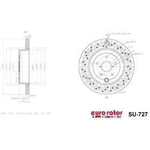 Order Rear Premium Rotor by EUROROTOR - SU727 For Your Vehicle