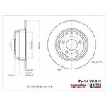 Order Disque de frein arrière de qualité supérieur par EUROROTOR - VO919 For Your Vehicle