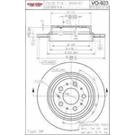 Order Rear Premium Rotor by EUROROTOR - VO923 For Your Vehicle