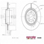 Order Rear Premium Rotor by EUROROTOR - VO945 For Your Vehicle
