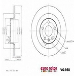 Order Rear Premium Rotor by EUROROTOR - VO958 For Your Vehicle