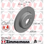 Order Rear Premium Rotor by ZIMMERMANN - 150.2952.20 For Your Vehicle