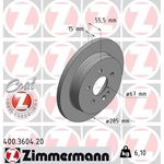 Order Rear Premium Rotor (Pack of 2) by ZIMMERMANN - 400.3604.20 For Your Vehicle