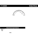 Order Rear Premium Shoes by CENTRIC PARTS - 111.00300 For Your Vehicle