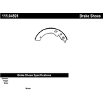 Order Rear Premium Shoes by CENTRIC PARTS - 111.04591 For Your Vehicle