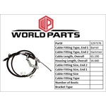 Order WORLDPARTS - 3297376 - Rear Right Brake Cable For Your Vehicle
