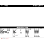 Order Rear Right Rebuilt Caliper With Hardware by CENTRIC PARTS - 141.34609 For Your Vehicle