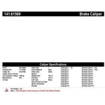 Order Étrier arrière droit reconditionné avec matériel par CENTRIC PARTS - 141.61569 For Your Vehicle