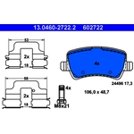 Order Rear Semi Metallic Pads by ATE - 602722 For Your Vehicle