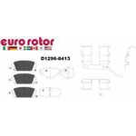 Order Rear Semi Metallic Pads by EUROROTOR - F1D1296H For Your Vehicle