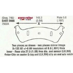 Order Rear Semi Metallic Pads by EUROROTOR - F1D666 For Your Vehicle