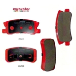 Order EUROROTOR - F1D868H - Rear Semi Metallic Pads For Your Vehicle
