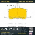 Order Rear Semi Metallic Pads by QUALITY-BUILT - 1001-0228M For Your Vehicle